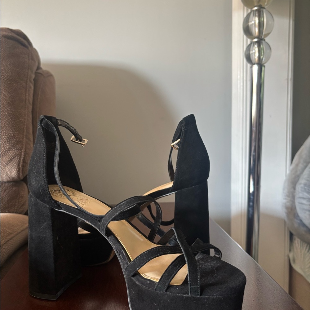 Vince Camuto Black Block Heels